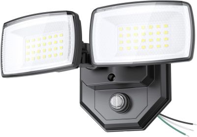 32w 3200LM Dusk to Dawn Outdoor Lighting,6500K Dual-Head Flood Light Outdoor with Photocell,IP66 Waterproof Security Lights