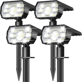 4 Pack Solar Lights Outdoor Waterproof IP68, 56 LED 3 Lighting Modes Solar Spot Lights Landscape Lighting Decorations Outdoor For Patio Yard Path (Option: 4pack)